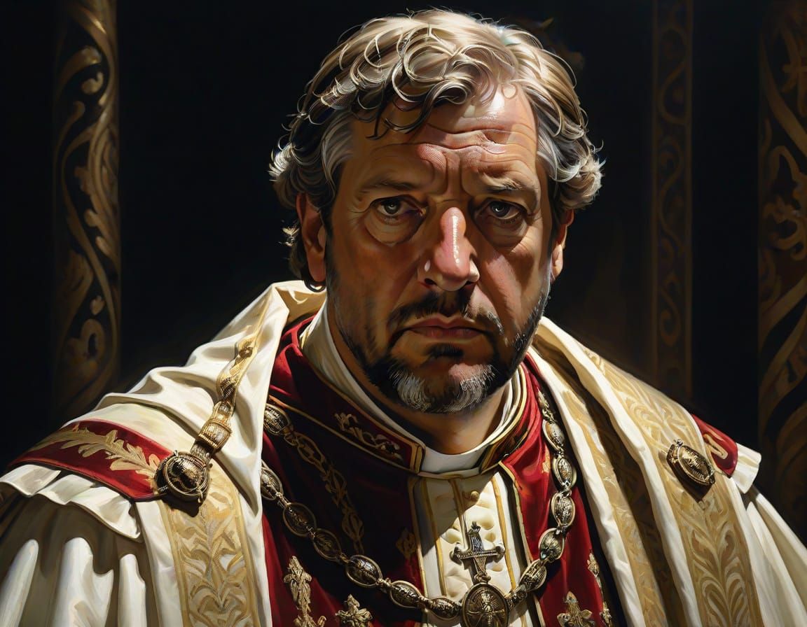 Portrait of Hadrian VII in Ornate Robes