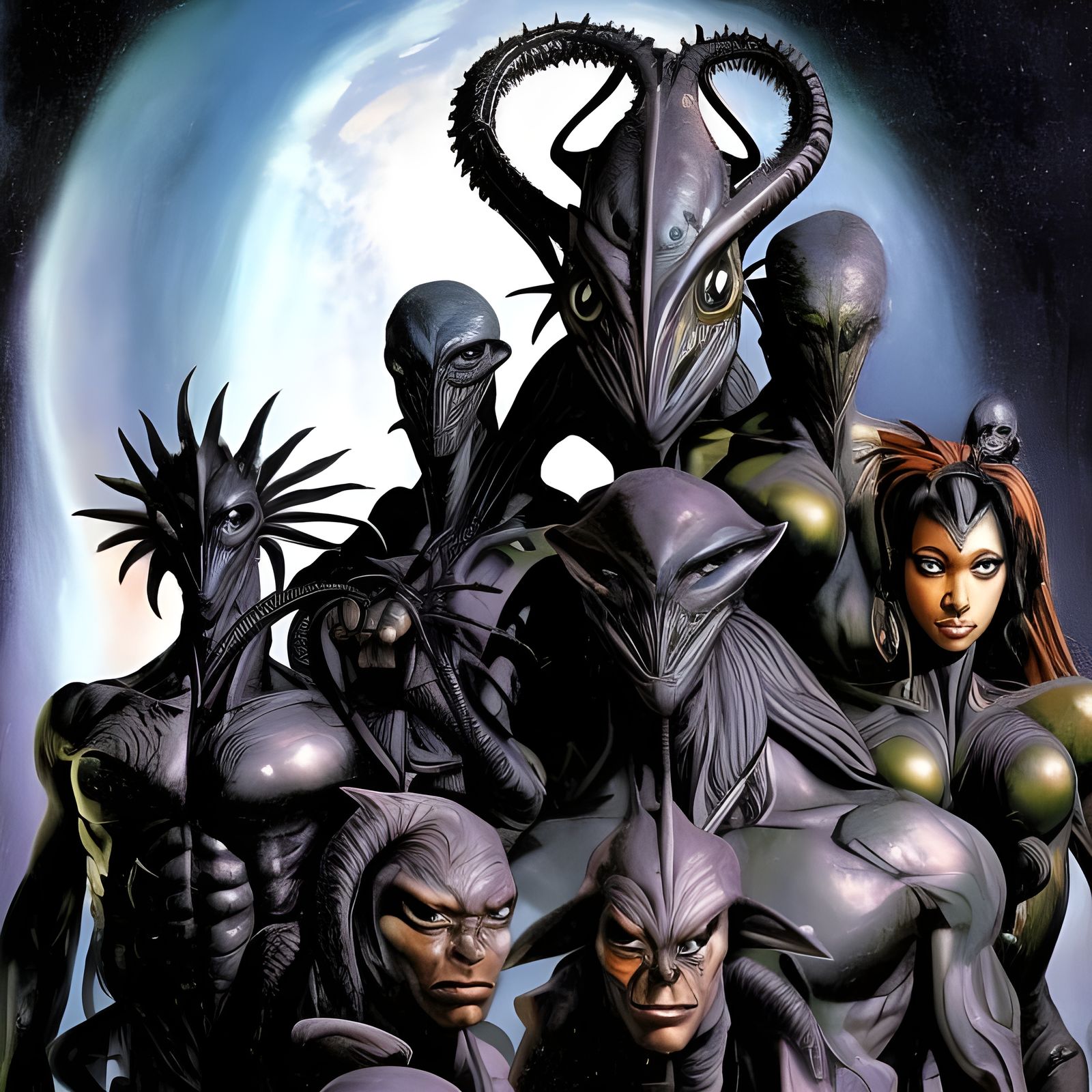 Cartoon Aliens Inspired by Sci-Fi Masters