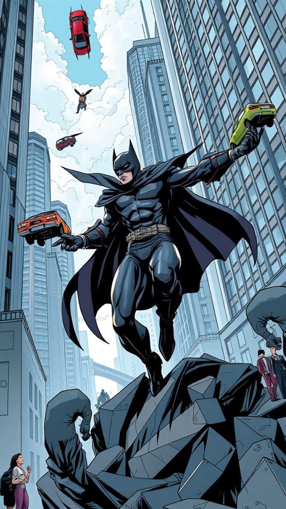 Gravity Supervillain Warps Reality in Comic Book Art