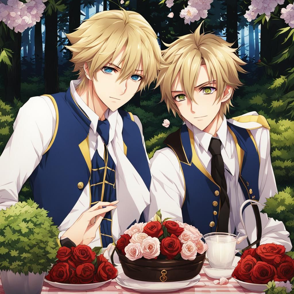 Ash Jones and Karlyle Frost in Anime Style