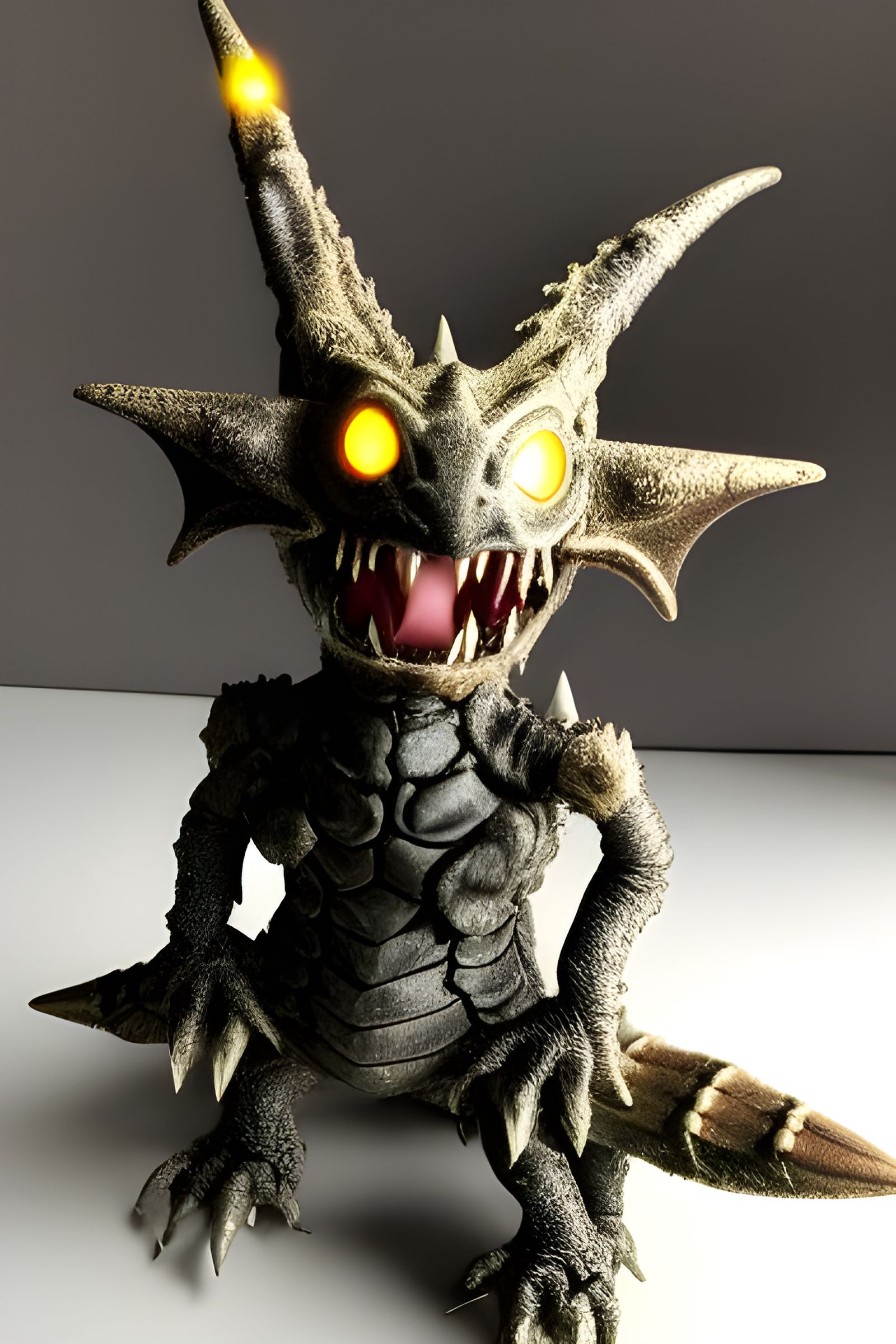 Smiling Baby Spriggan Cyborg Dragon Portrait