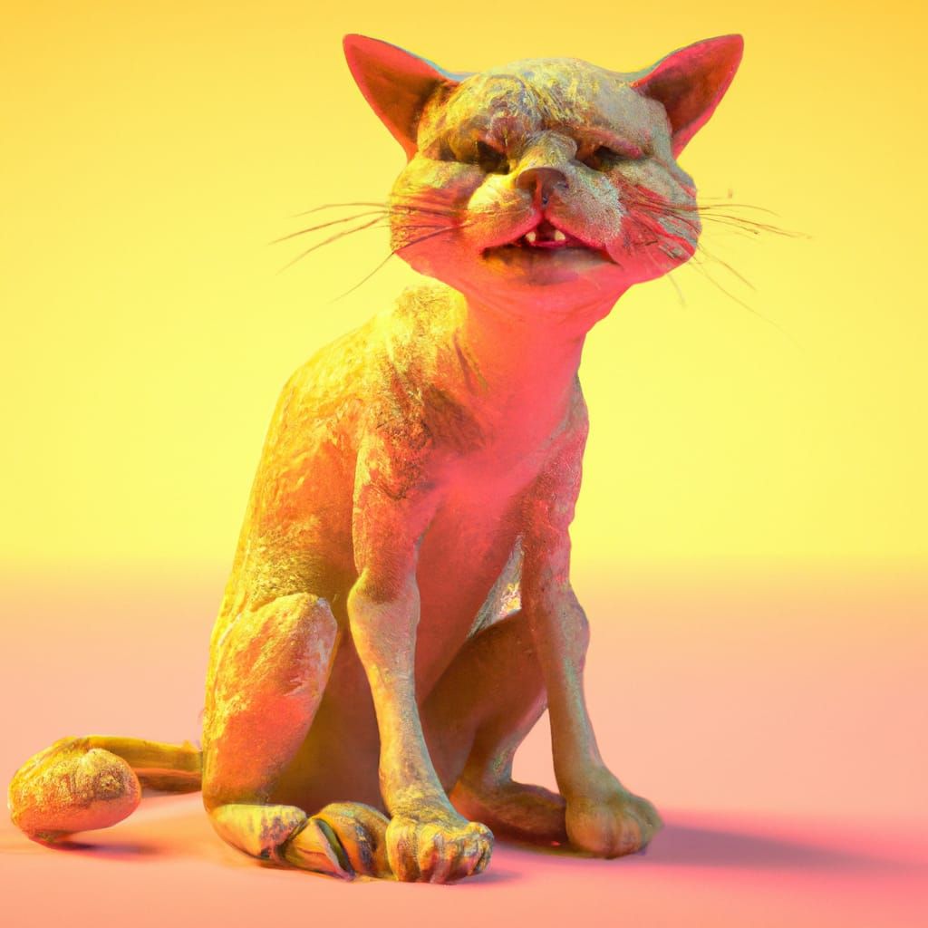 Pixar-Style 3D Cat Portrait with Bright Background