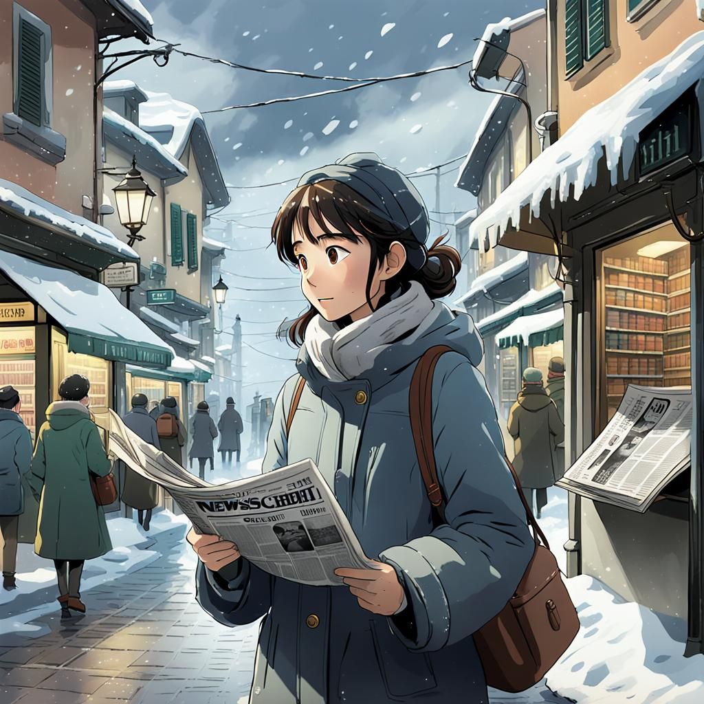 Winter News in Studio Ghibli Style