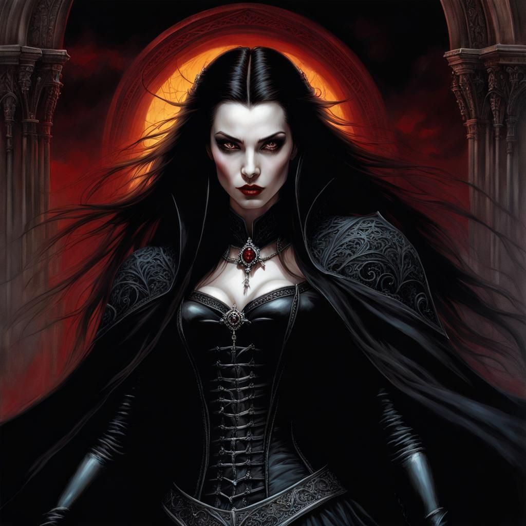 Captivating Vampire Embracing Gothic Style