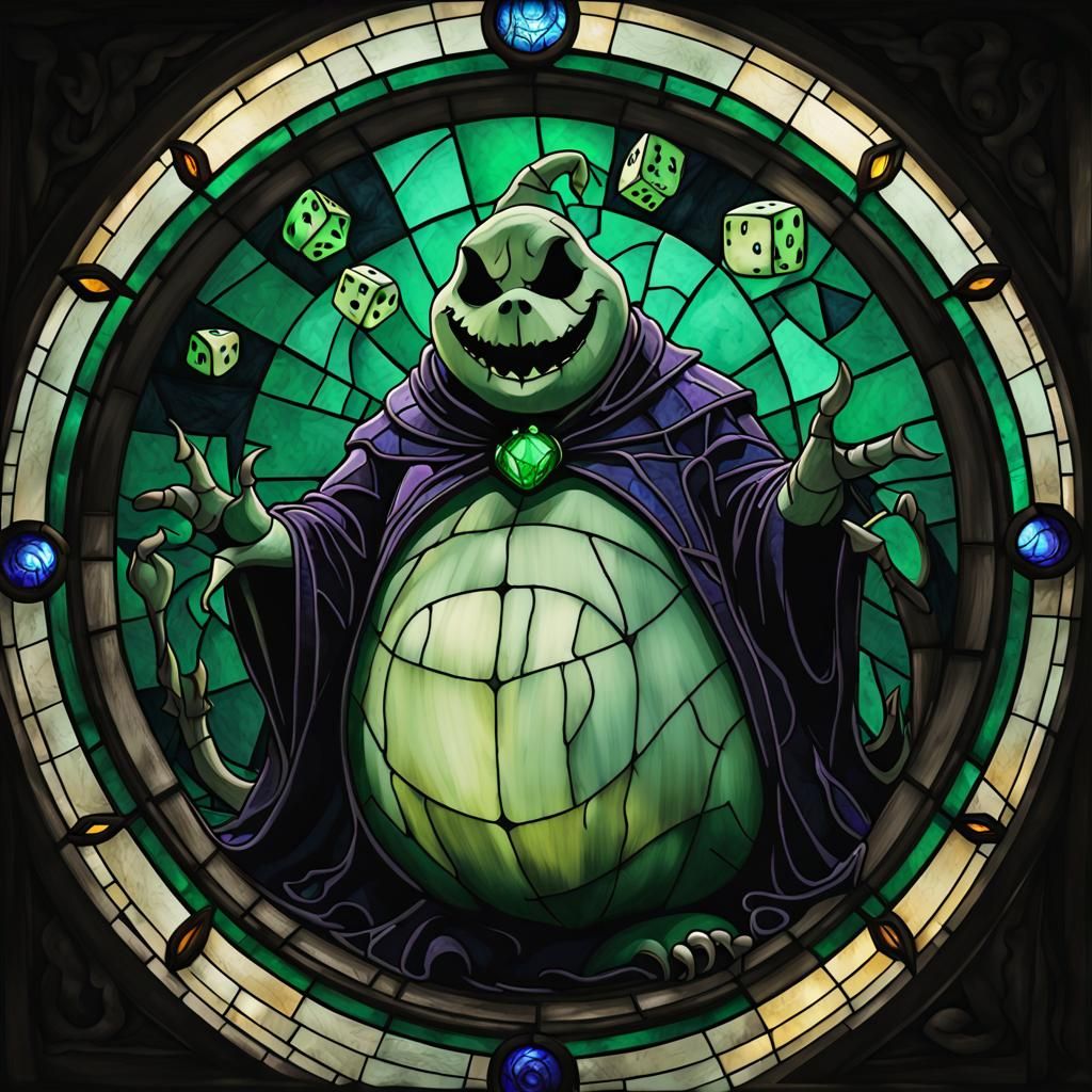Oogie Boogie Stained Glass Window Art