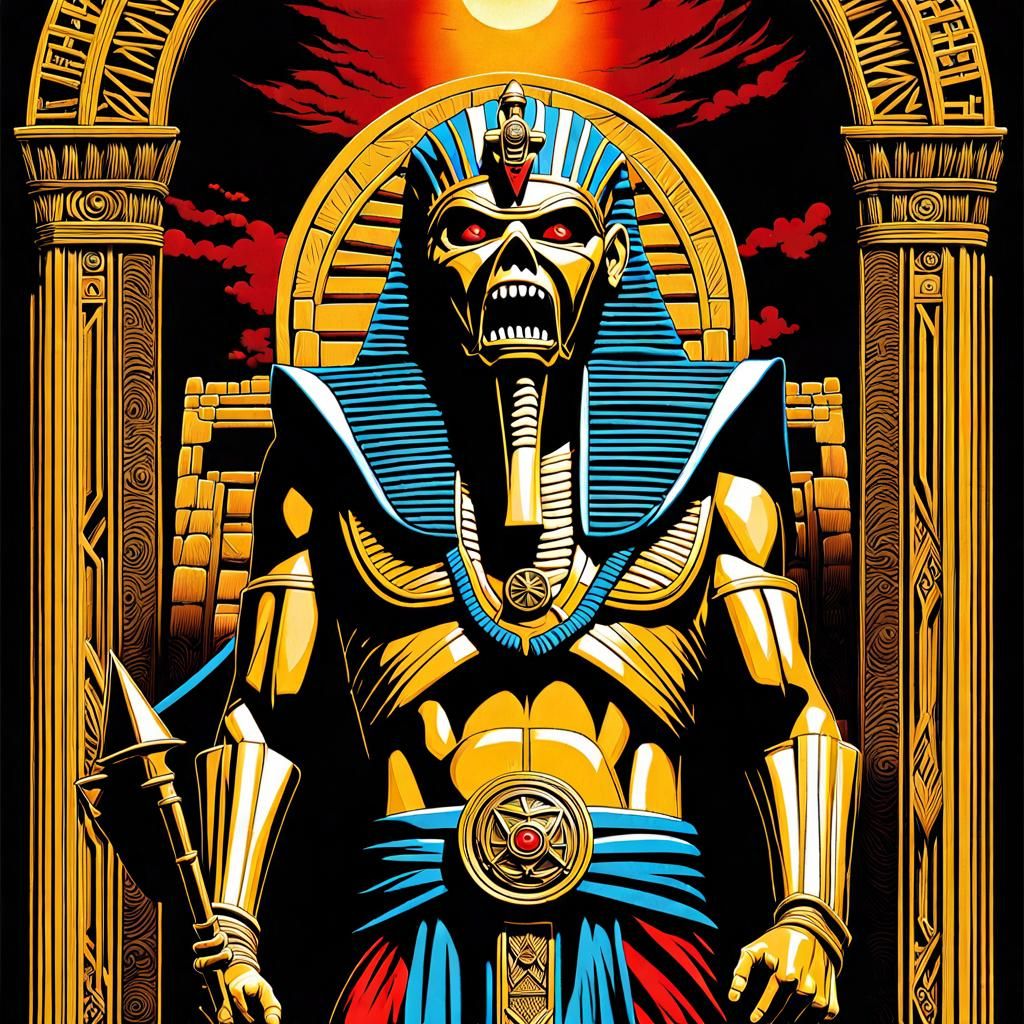 Iron Maiden's Eddie as Mummy in Powerslave Era