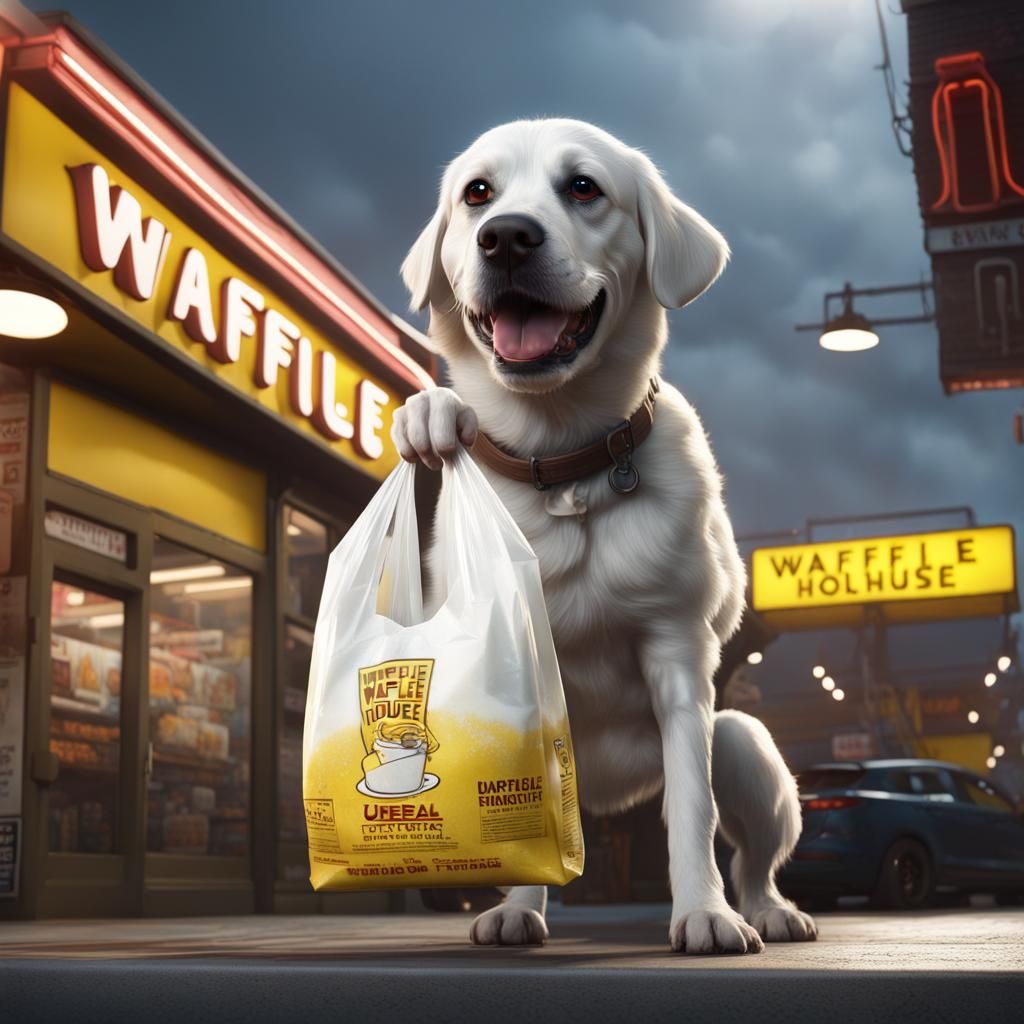 Dog Deals White Powder in Waffle House: Detailed Matte Paint...
