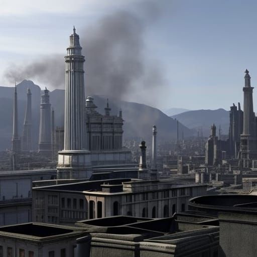 Anti-Capitalist Revolution Matte Painting