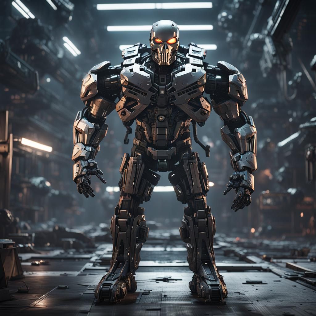 Futuristic Sci-Fi Punisher Render in 8K