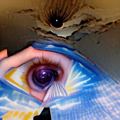 Surreal Eye Staring into the Abyss