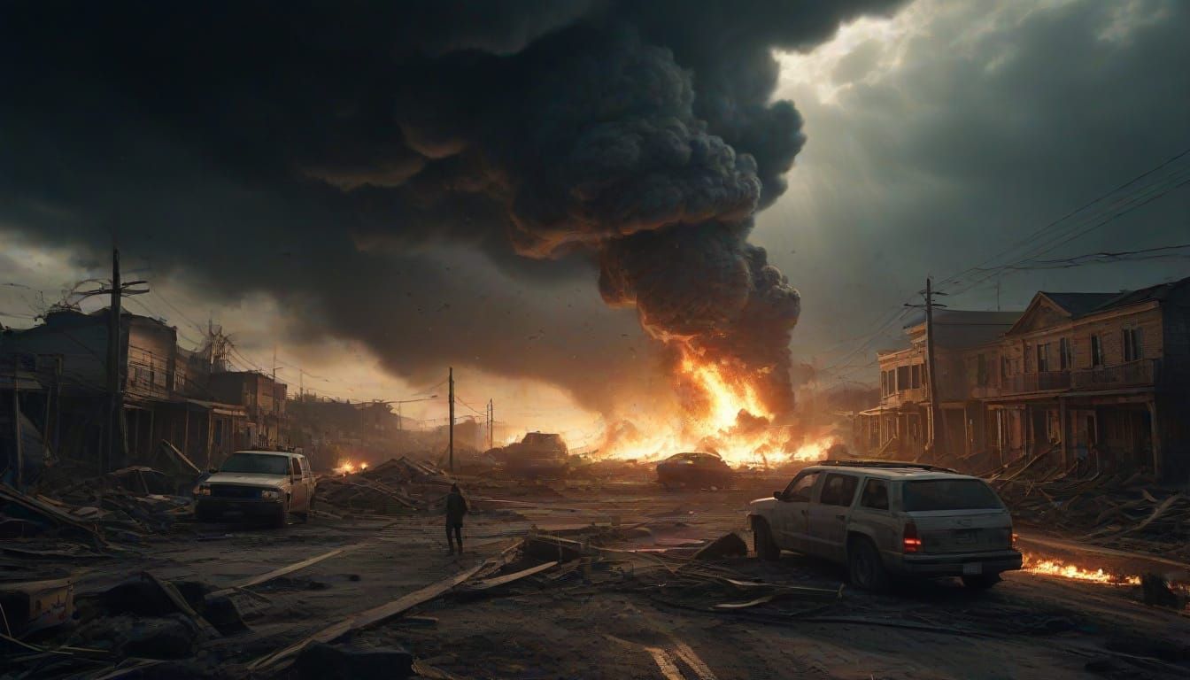 Dramatic Tornado Wrecks Rural Town in Cinematic Chaos