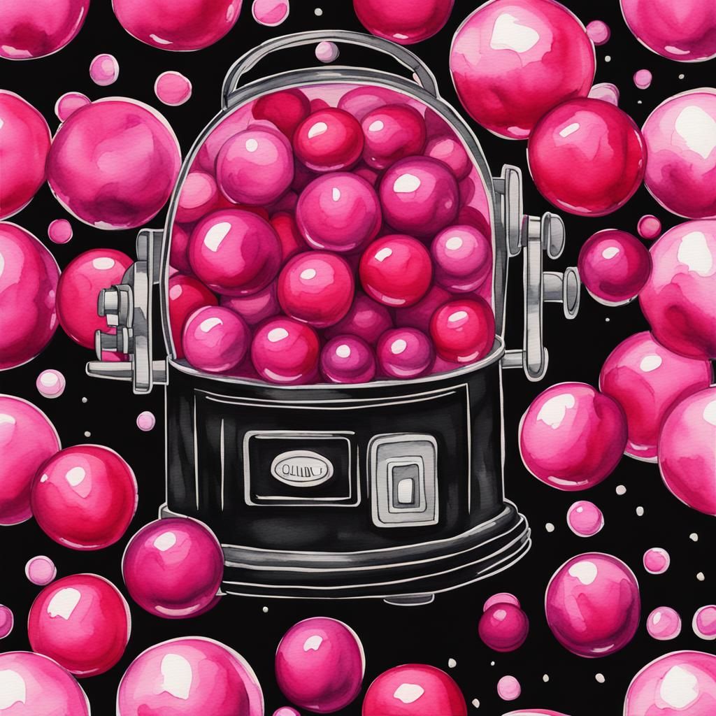 Monochromatic gumball art