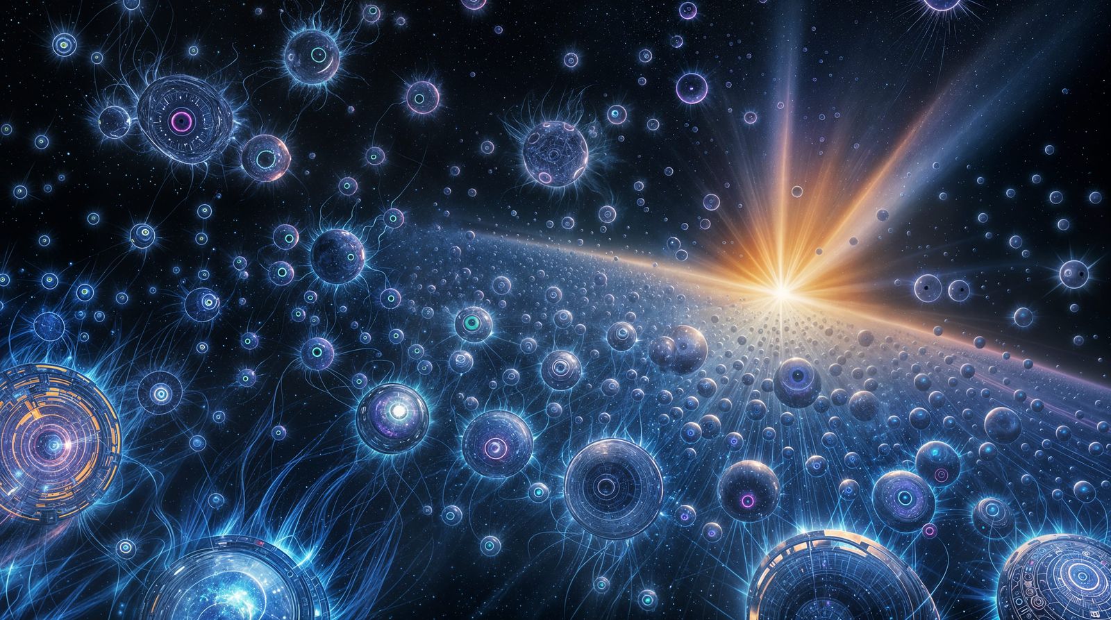 Techno Eyeballs Erupt in Electric Violet Flames