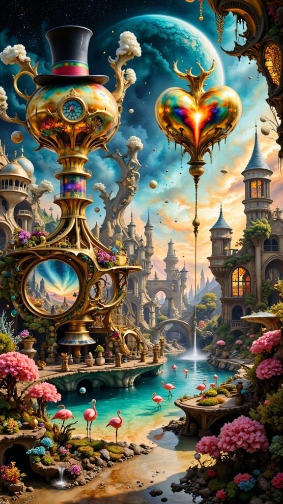 Dreamlike Carnival in Wonderland, Hyper-Surrealism Style
