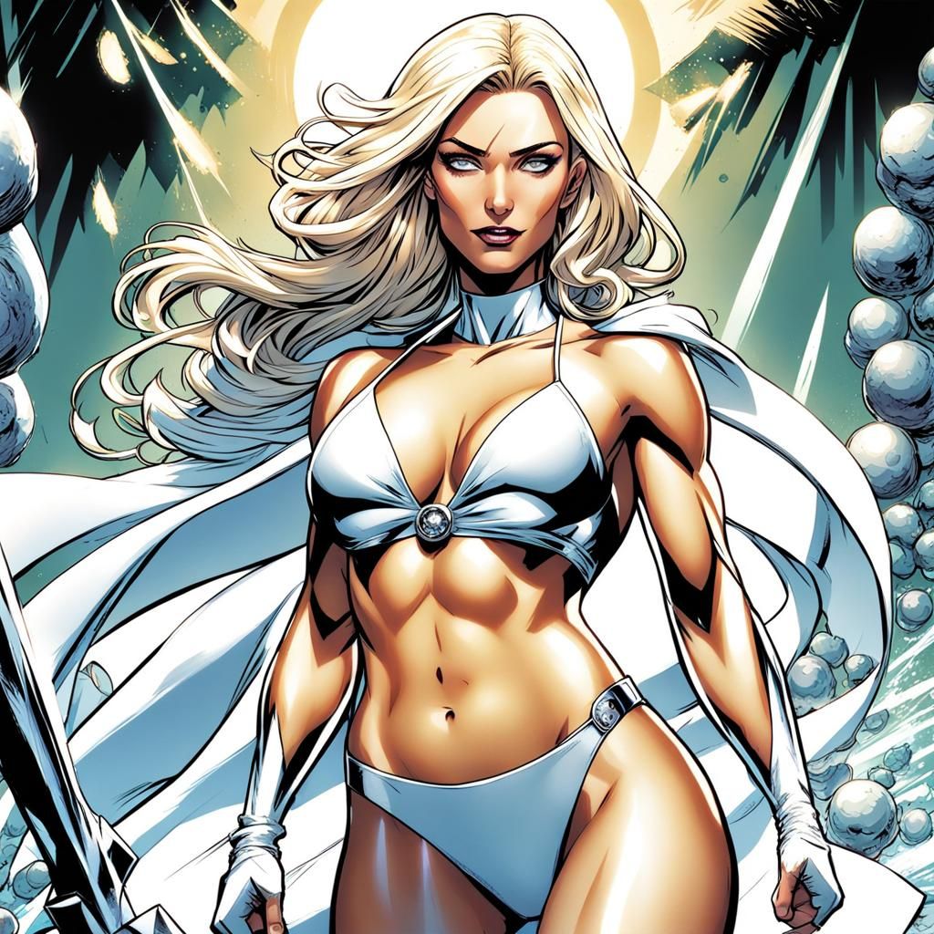Emma Frost in Bikini: Anime Comic Book Art