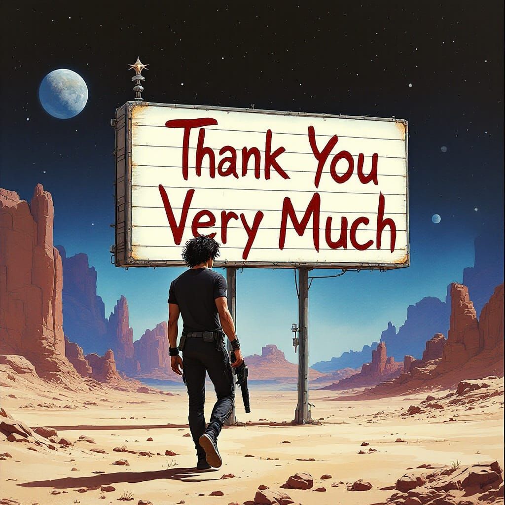 Space Explorer in Appreciation, Cyberpunk Style