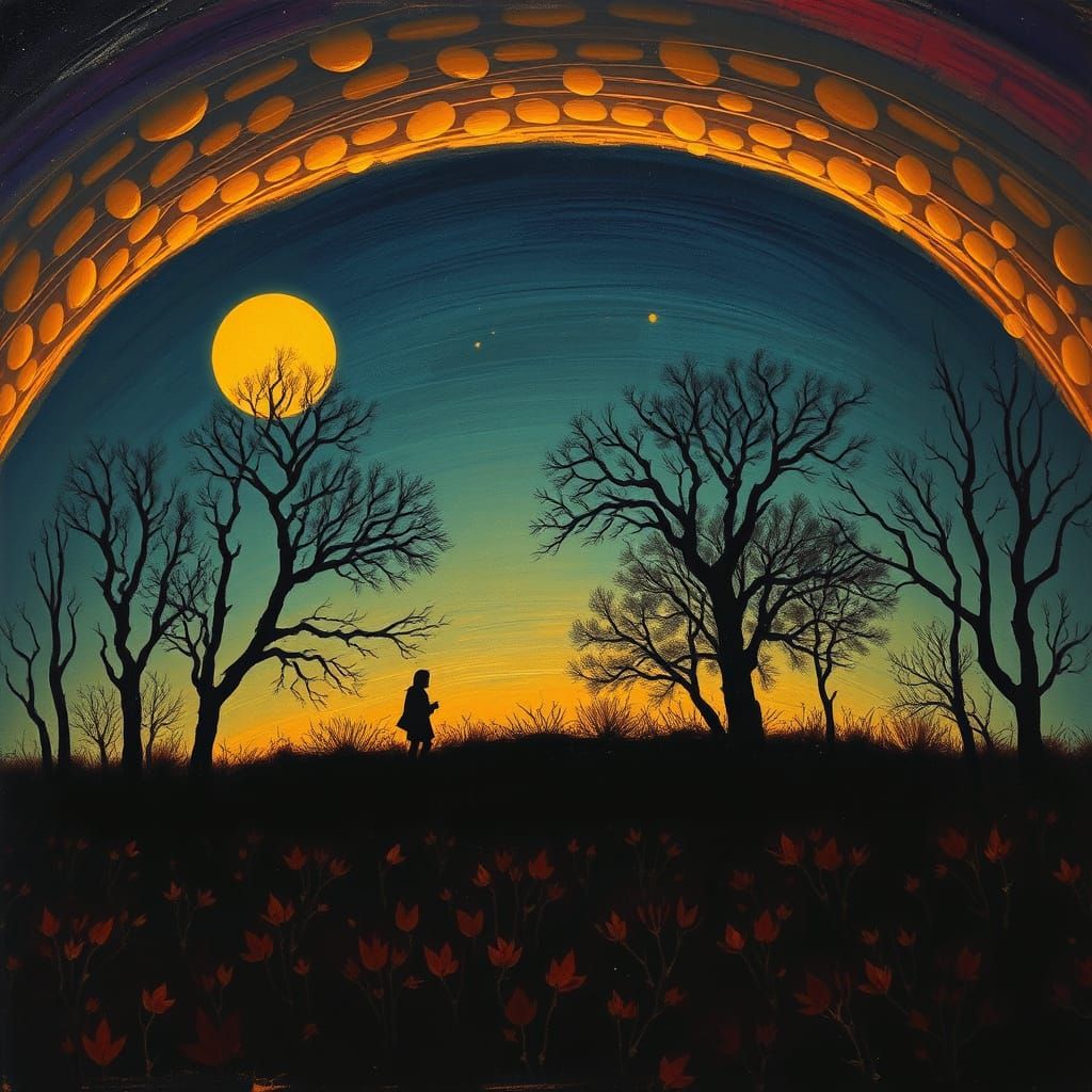 Golden Ratio Autumn Dusk with Glitchcore Patina