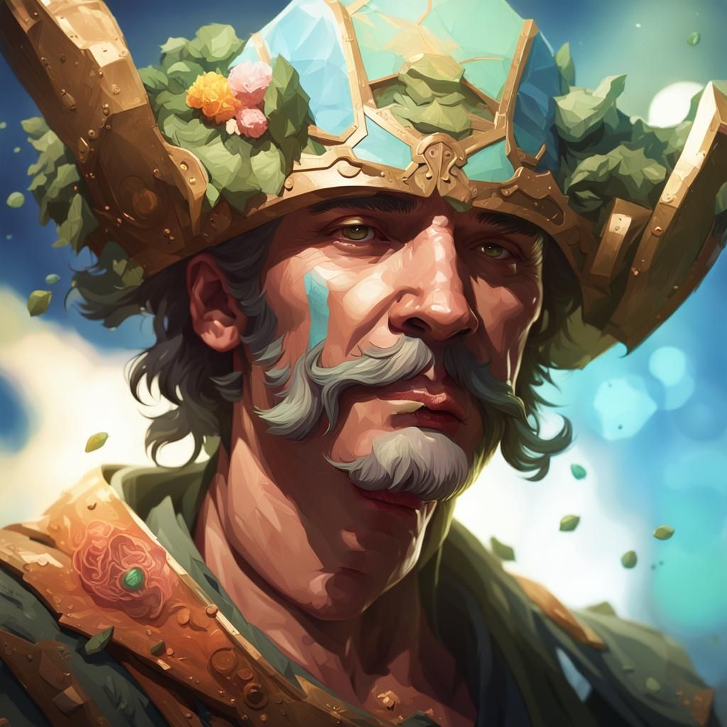 Hyperdetailed Hortlak Portrait in Art Nouveau Style