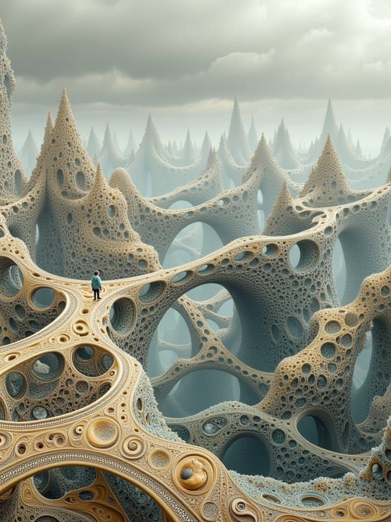 Fractal Dreamscapes in Escher's Style