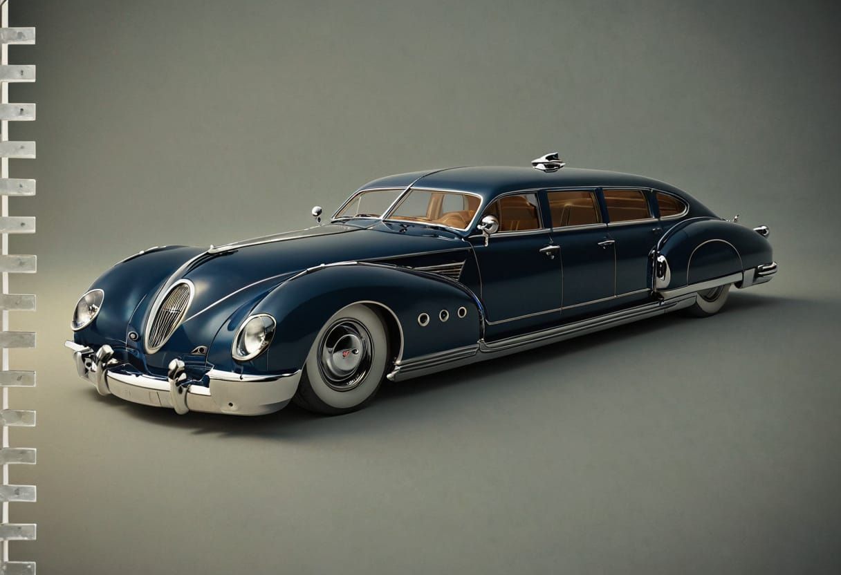 Vintage Art Deco Coupé de Ville Limousine