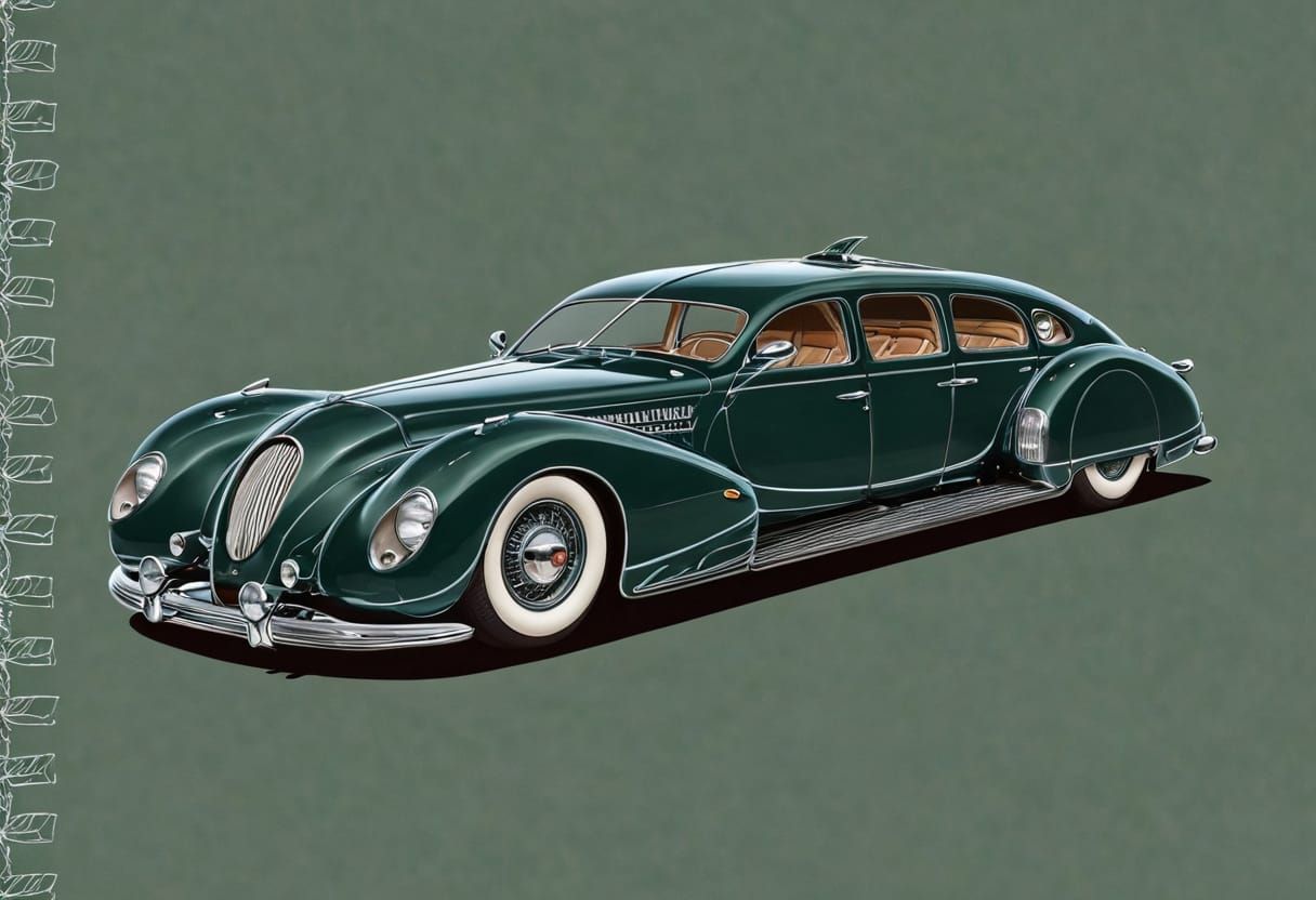 Art Deco Masterpiece: Classic American Automobile