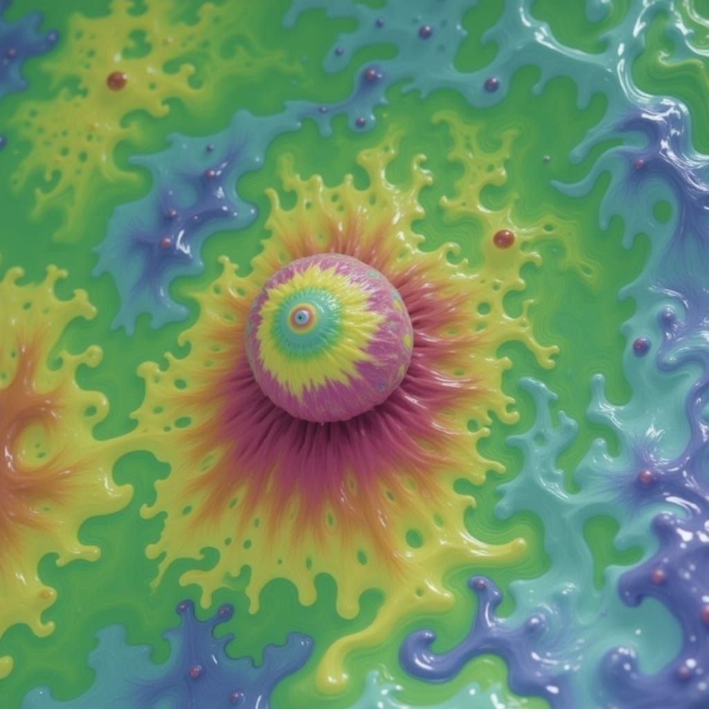 Van Gogh in a Neon Dreamscape