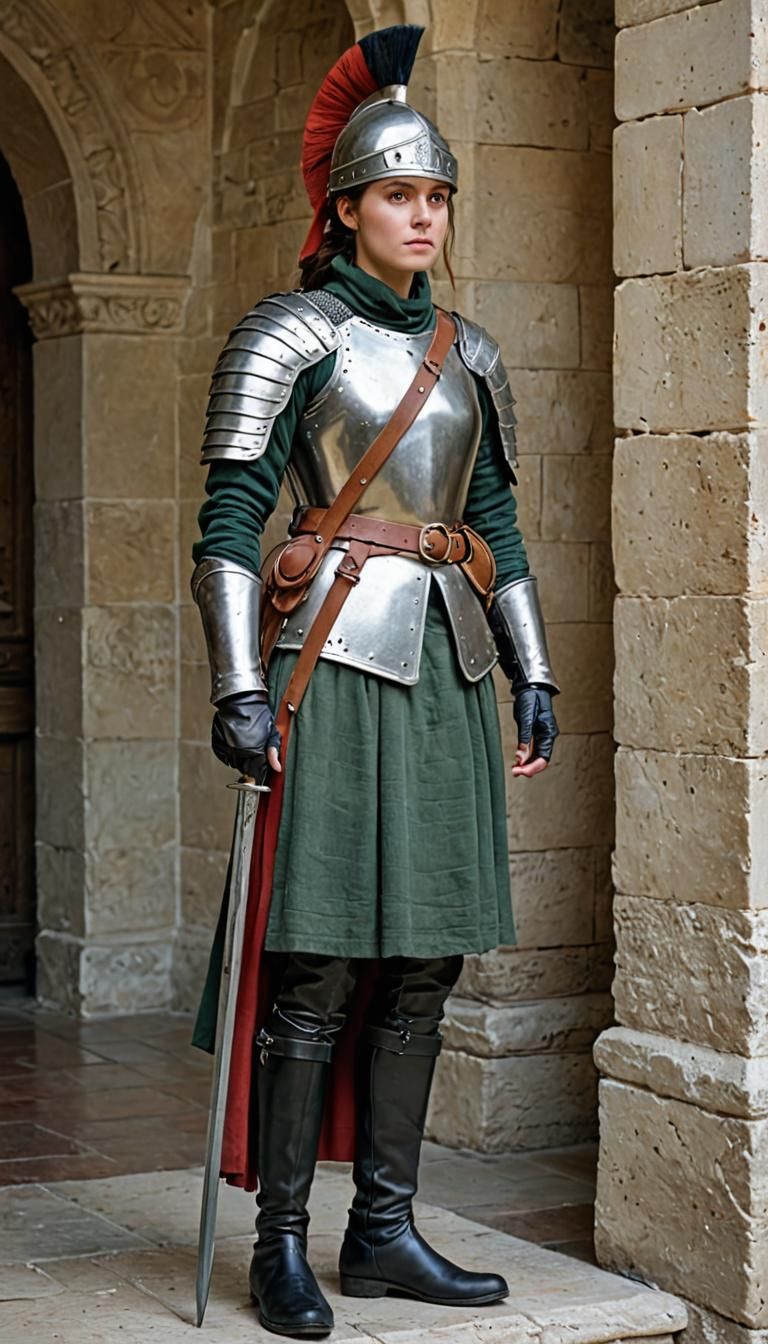 Frankish Female Honor Guard in Medieval Palace