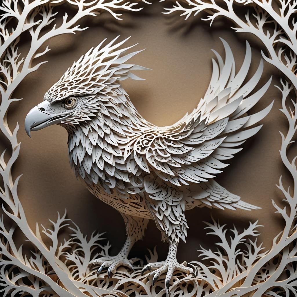 kirigami of eagle