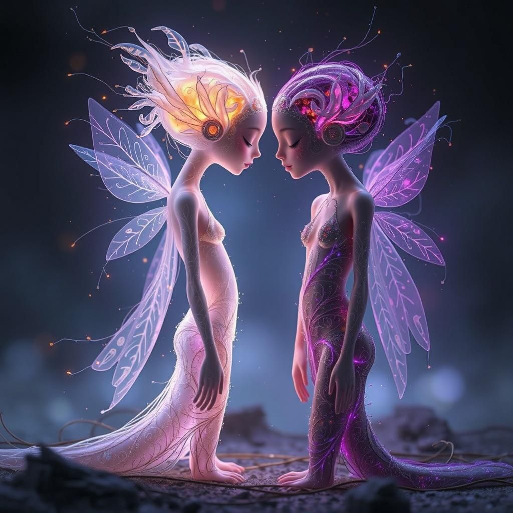 Luminous Fairies in Light and Shadow