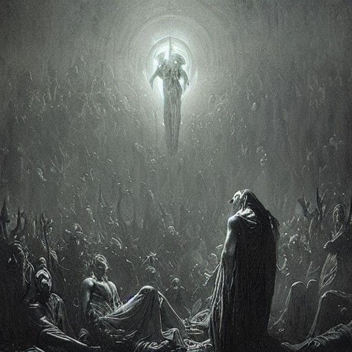 The Death of a God: A Gothic Horror Scene