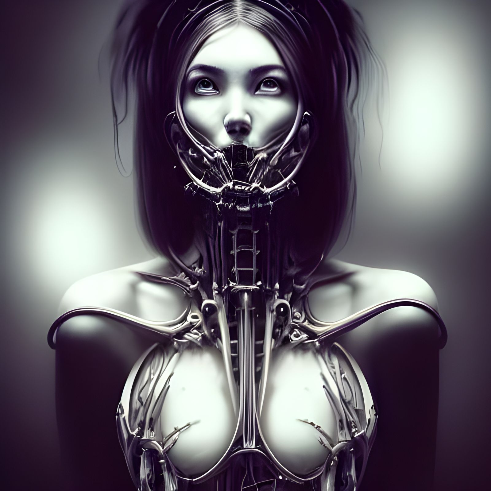 Biomechanical Goddess in Artgerm Style