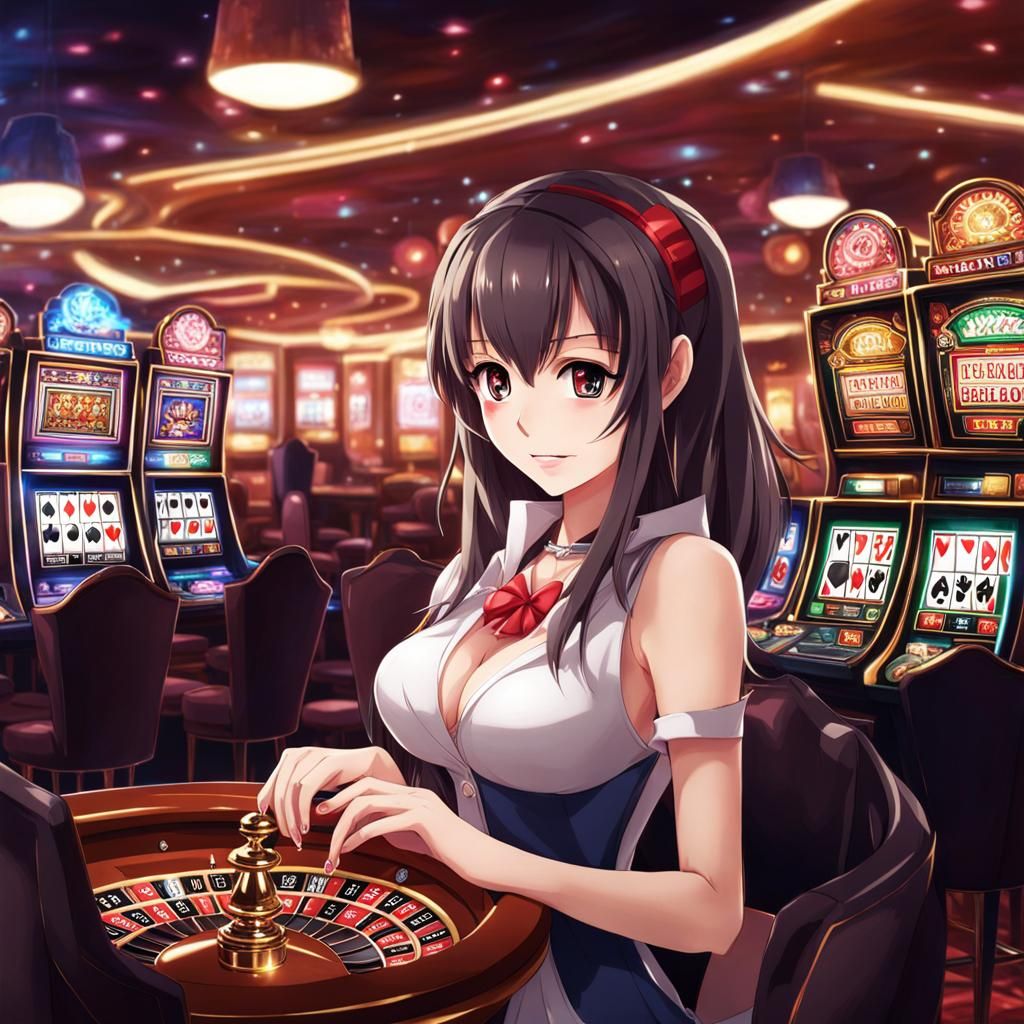 Anime Style Young Girl at Online Casino