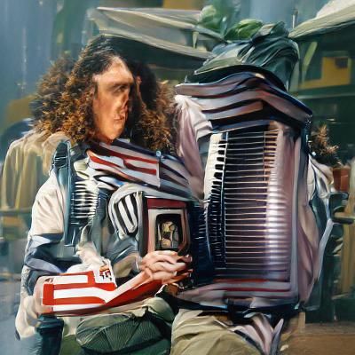 Weird Al Yankovic Accordion Portrait as Oil Painting