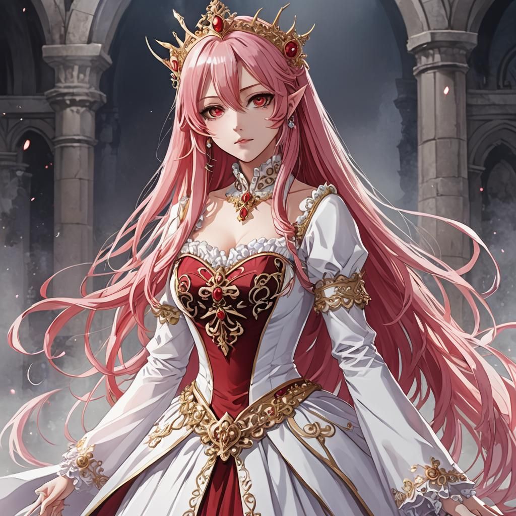 Evil Masked Princess in Anime Style