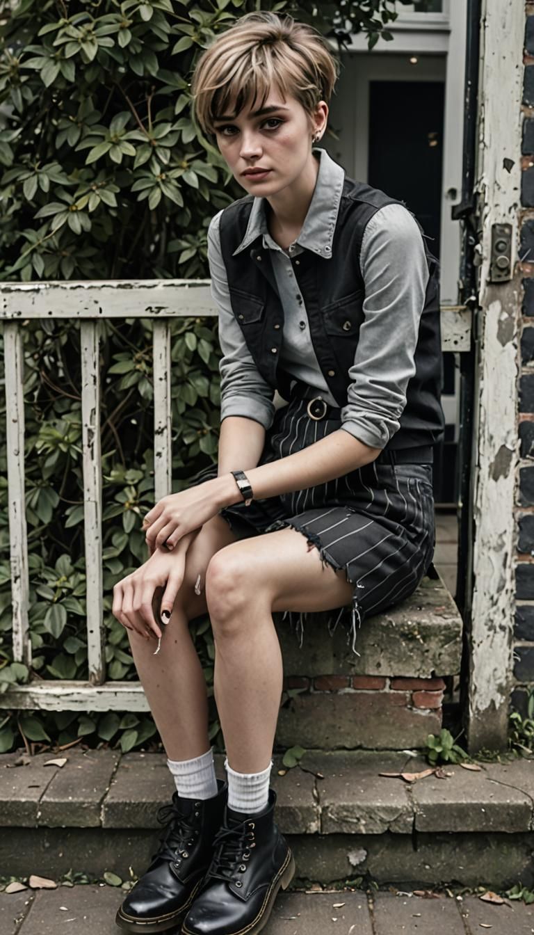 French Actress in Mod Portrait, Cinematic Film Still