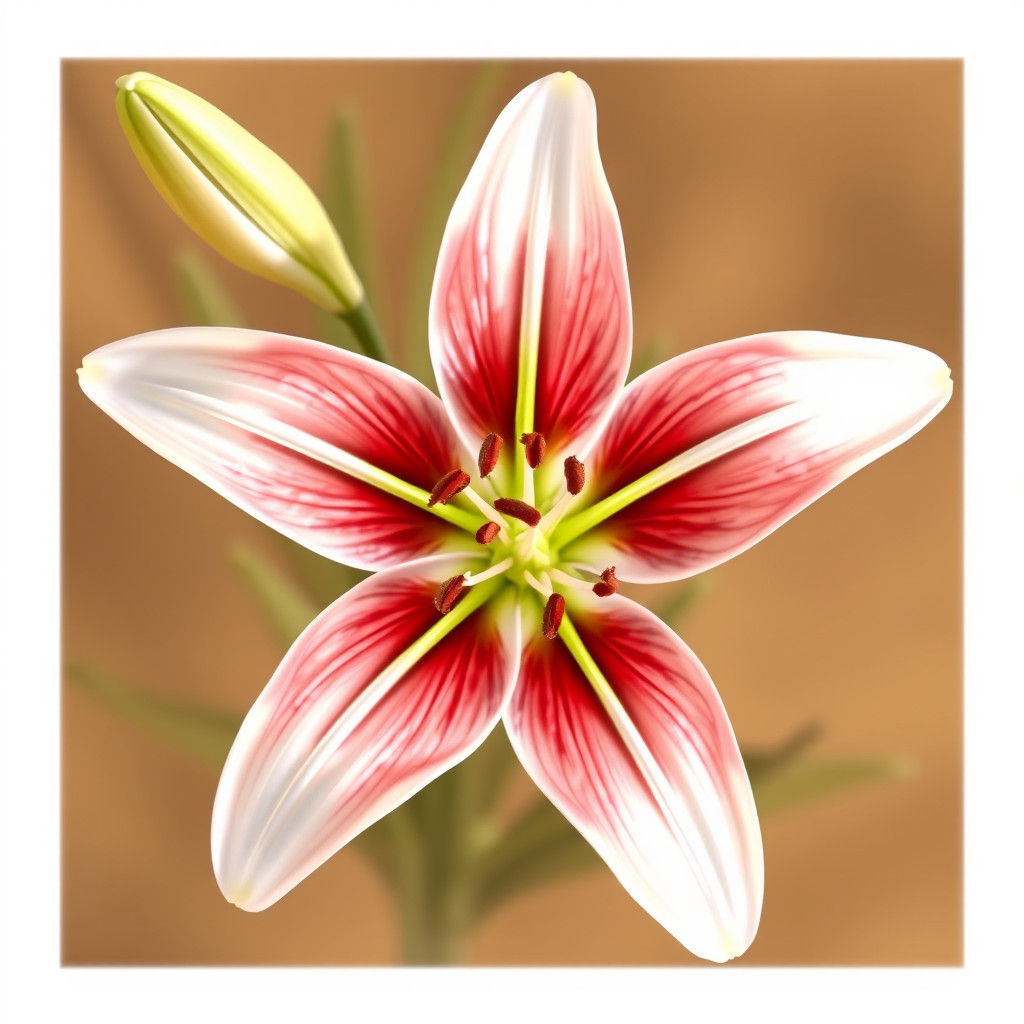 AI Generated Star Lily Illustration