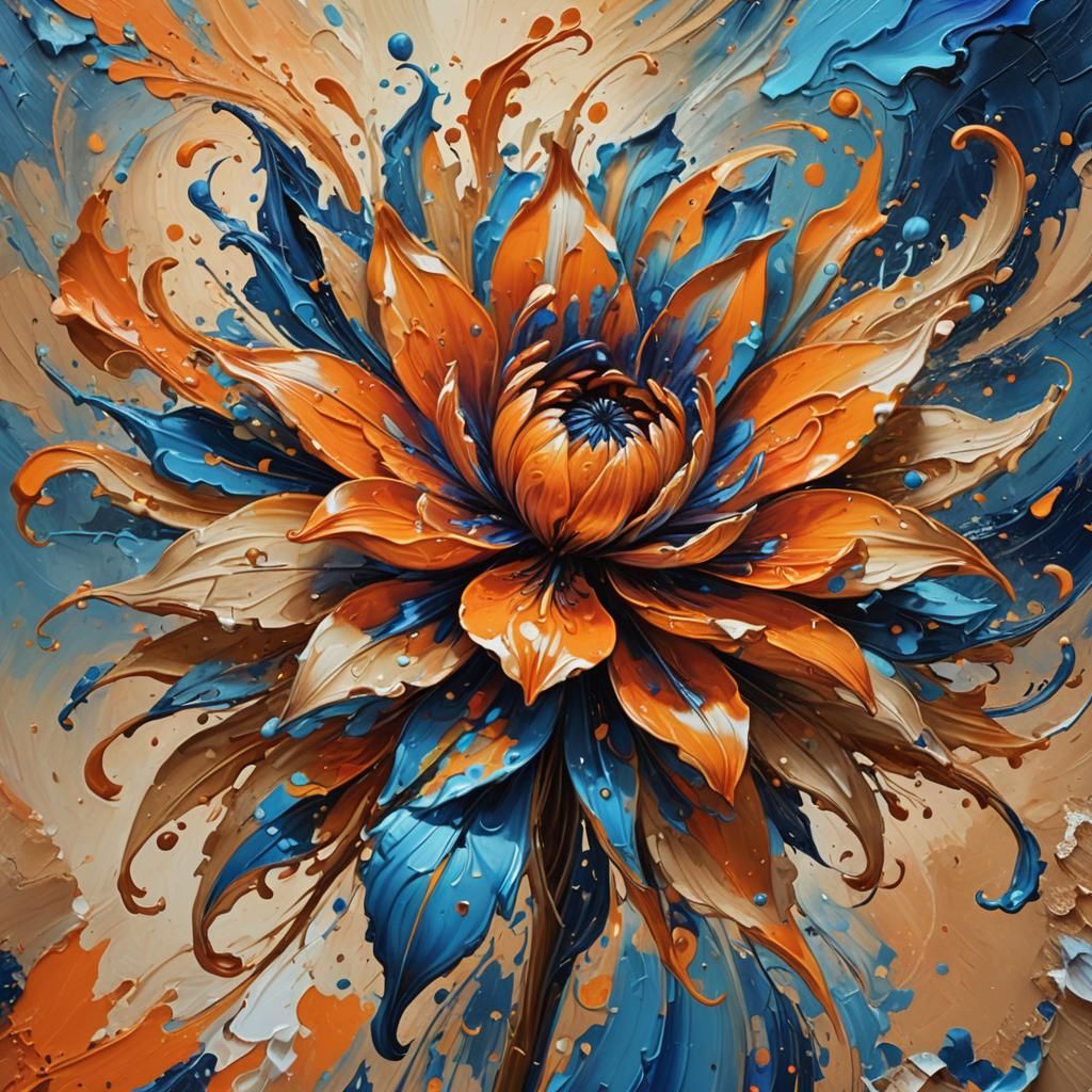 Vibrant Flower in Full Bloom: Fantasy Concept Art