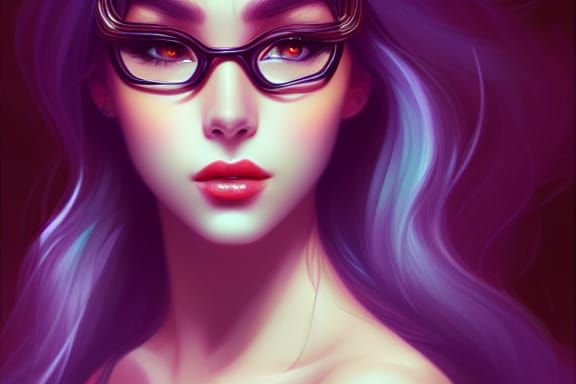 Beautiful Woman, Digital Art Portrait