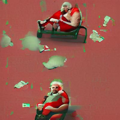 Mischievous Santa Claus Image