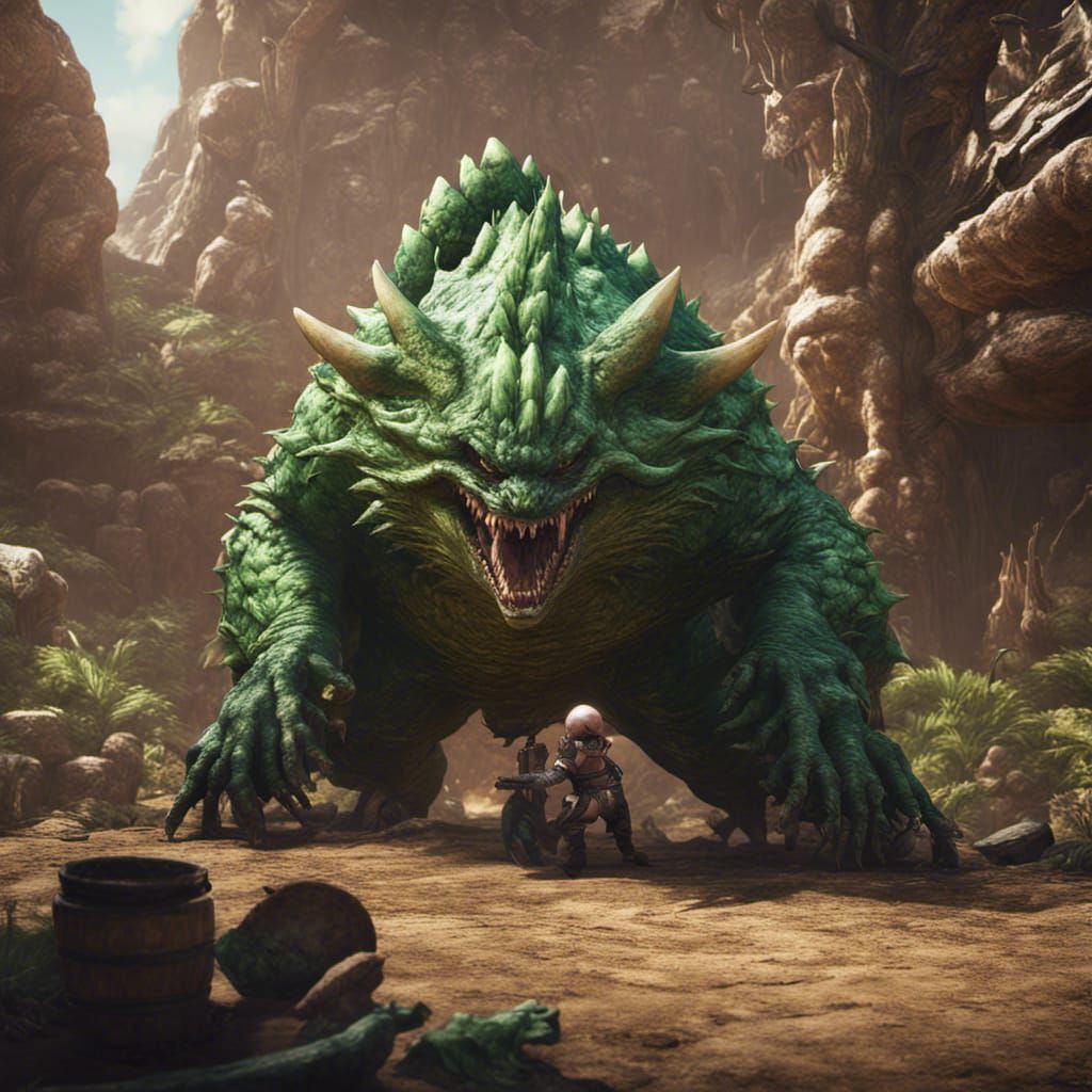 Monster Hunter World Deviljho: Detailed Matte Painting