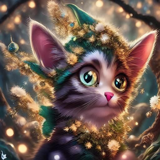 Elf-Eared Cat: A Whimsical Fantasy Creature