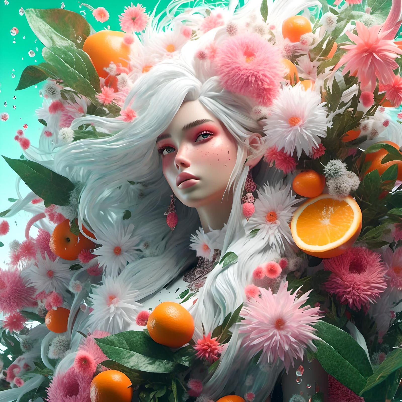 Drowning in flowers 1 🌸💦