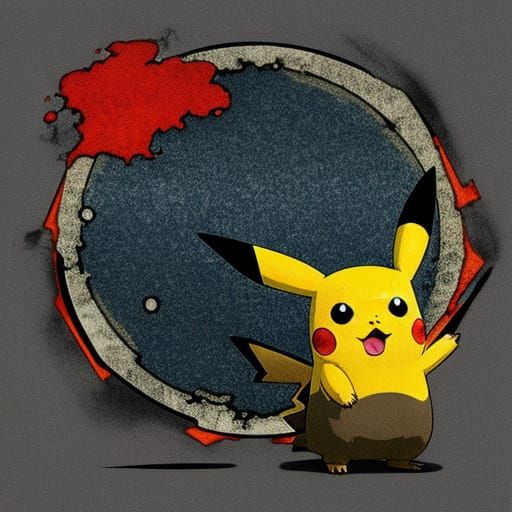 Zombie Pikachu in Spooky Scene