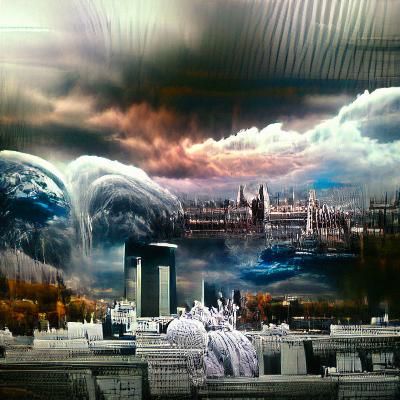 Dramatic Digital Matte Painting of a World Scene