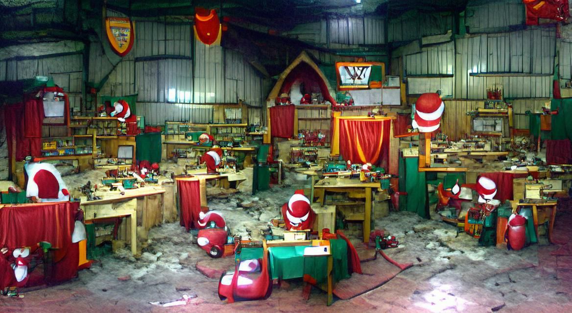 AI Generated Santa's Workshop