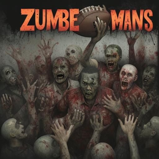 Zombies Playing Football in Horror Style