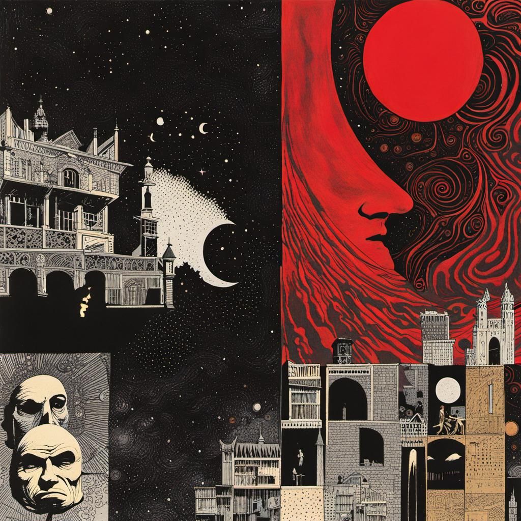 Sandman Nightmare Frequencies: Surreal Abstract Art