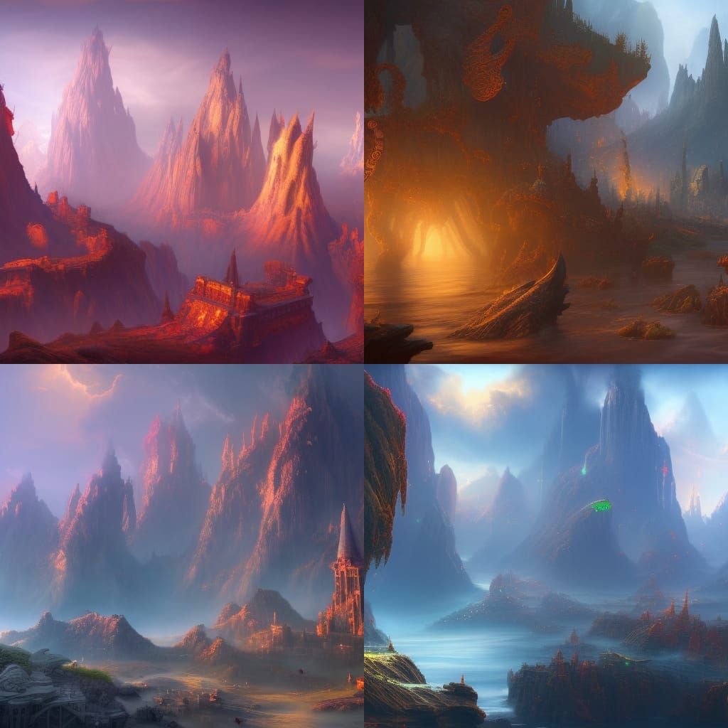 Fantastical Matte Painting in Deep Color