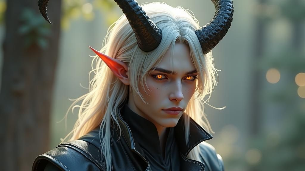 Silver Haired Wight Devil in Anime Style