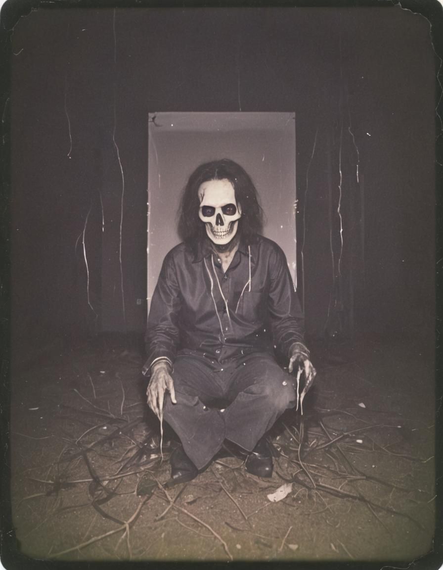 Creepy Damaged Polaroid Time Spectra Long Exposure